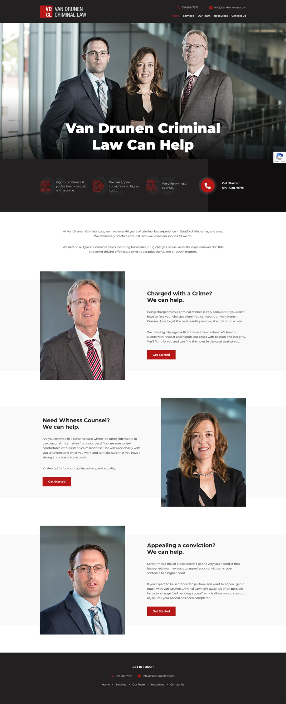 A screenshot of Van Drunen Criminal Law